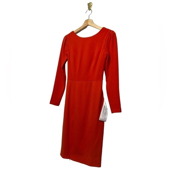 NWT DRESS THE POPULATION Nadia Modern Long Sleeve Dress Poppy - Picture 7 of 12